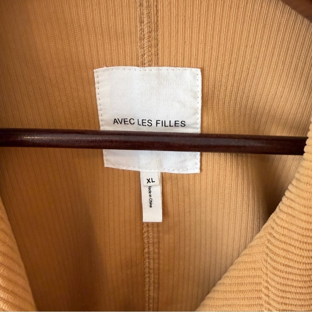 Avec Les Filles Mustard Corduroy Oversized Boxy Jacket - Picture 2 of 3